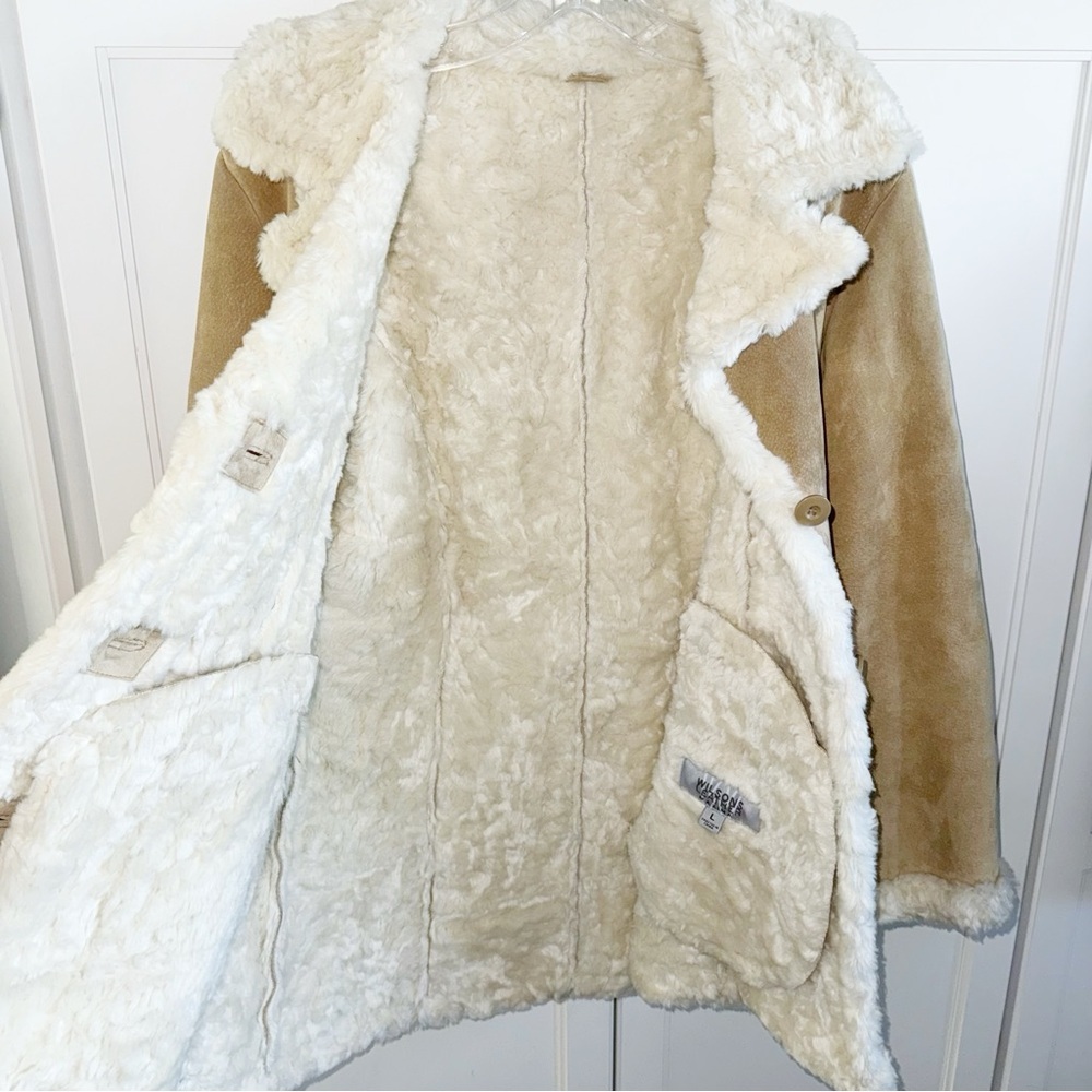 Wilsons Leather Tan and Cream Jacket - Picture 13 of 16